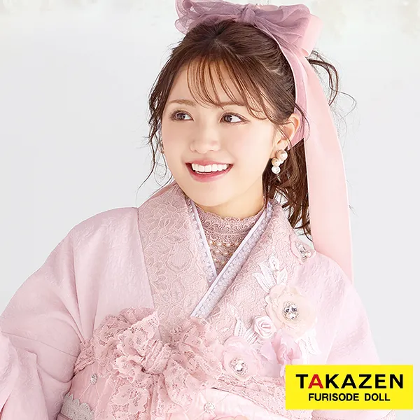 レース襟ネットレンタル　レース素材つけ襟単品レンタル　ダスティーピンク