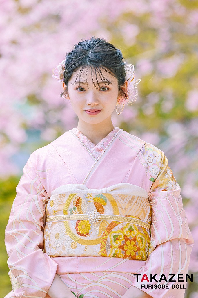 プレミアム古典　ピンク/淡い色　吉澤織物/最高級手描友禅　吉祥文様/流水模様　はんなり　南琴奈　可愛らしい着物ネットレンタル　LB37