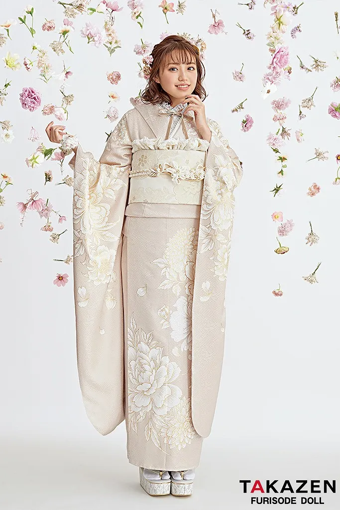 くすみカラーガーリー　薄ピンク　牡丹柄　あざとかわいい　ゆめかわいい　人気　香音(かのん)ちゃん　24013