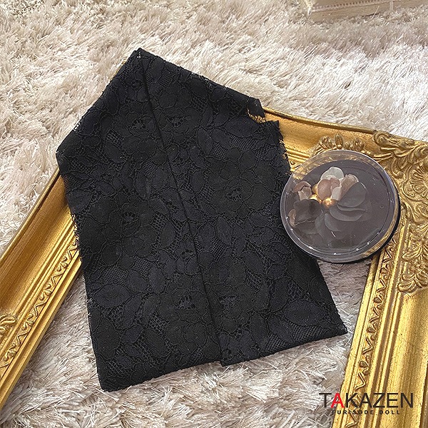 レース半襟飾り付き通販(個性派)　黒