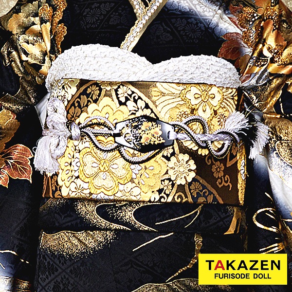 渋い絞り帯揚げネットレンタル　白　派手な振袖に合う　目立つ