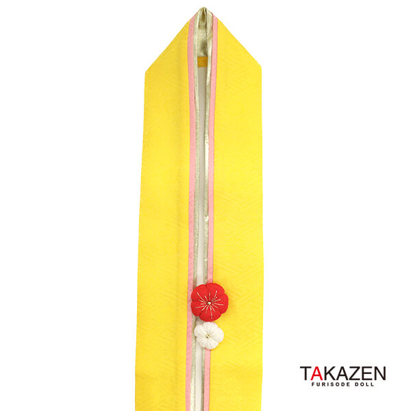 おしゃれレトロポップちりめん細工重ね衿ネットレンタル　赤/紫/黄色(３種類)