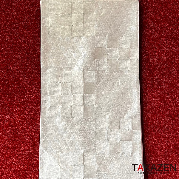 今どきチェック柄通販レンタル帯　白/黒