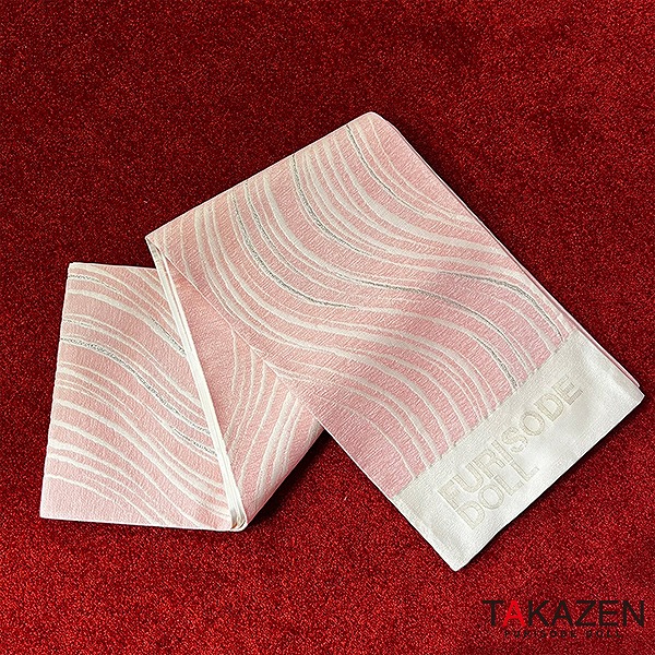 かわいい♡ベルベット袋帯ネットレンタル　ピンク／白