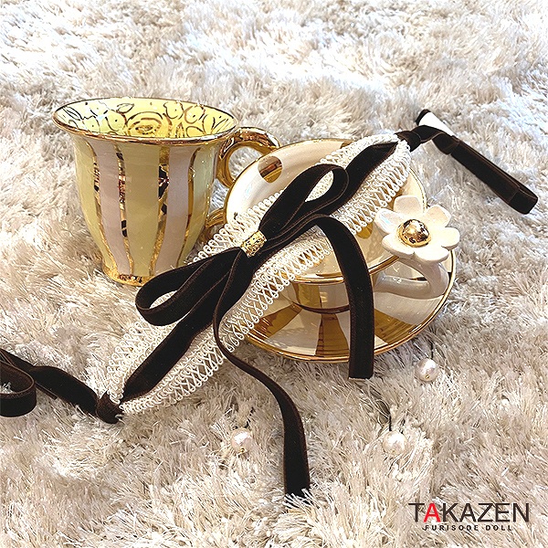 量産型可愛いチョーカー　ブラウン/黒