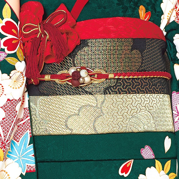 イマドキおしゃれ帯締めネットレンタル　コットンパール　赤