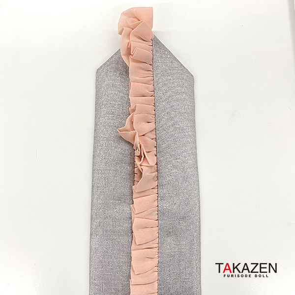 フリル重ね衿ネットレンタル　かわいいキュート系　くすみカラー/グレー/ピンク