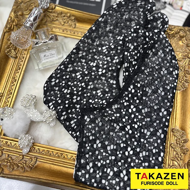 レース足袋通販　黒　おしゃれ　かわいい　成人式振袖　卒業式袴　柄足袋　４枚はこぜ　レース足袋10