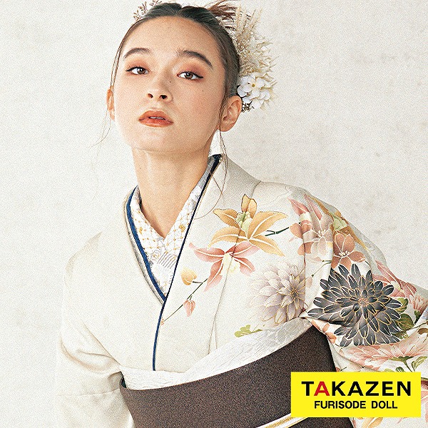 アンティーク調かわいい半襟通販(豪華刺繍)　くすみカラー/グレー/白