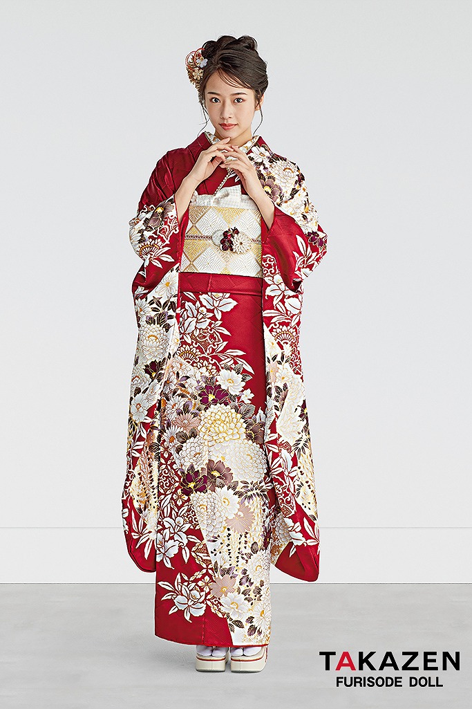 正統派古典　赤/白　菊柄/柄多め　上品　豪華　柄多め　華やか　天翔天音　25064