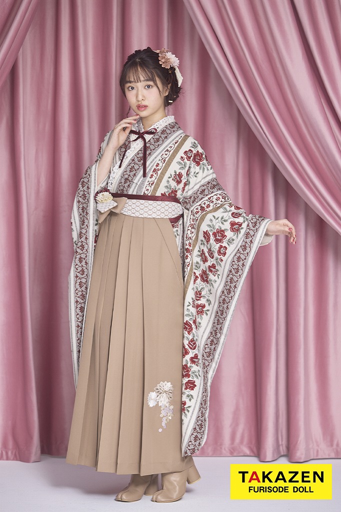 くすみカラーレトロ　ベージュ　アンティーク調　ゴブラン織り風　おしゃれ　かわいい　レトロモダン　藤岡舞衣　R26006