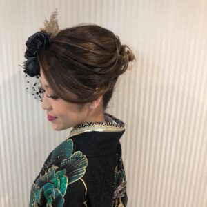 髪型 ヘアアレンジ 可愛い 夜会巻き 成人式