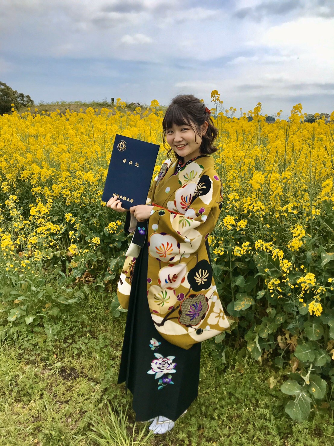 ずっとこの袴を着るのを楽しみにしていました。