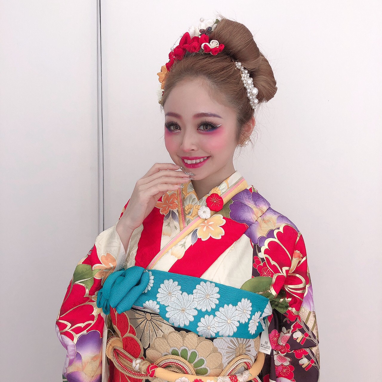 可愛いストライプのお振袖をご紹介♡