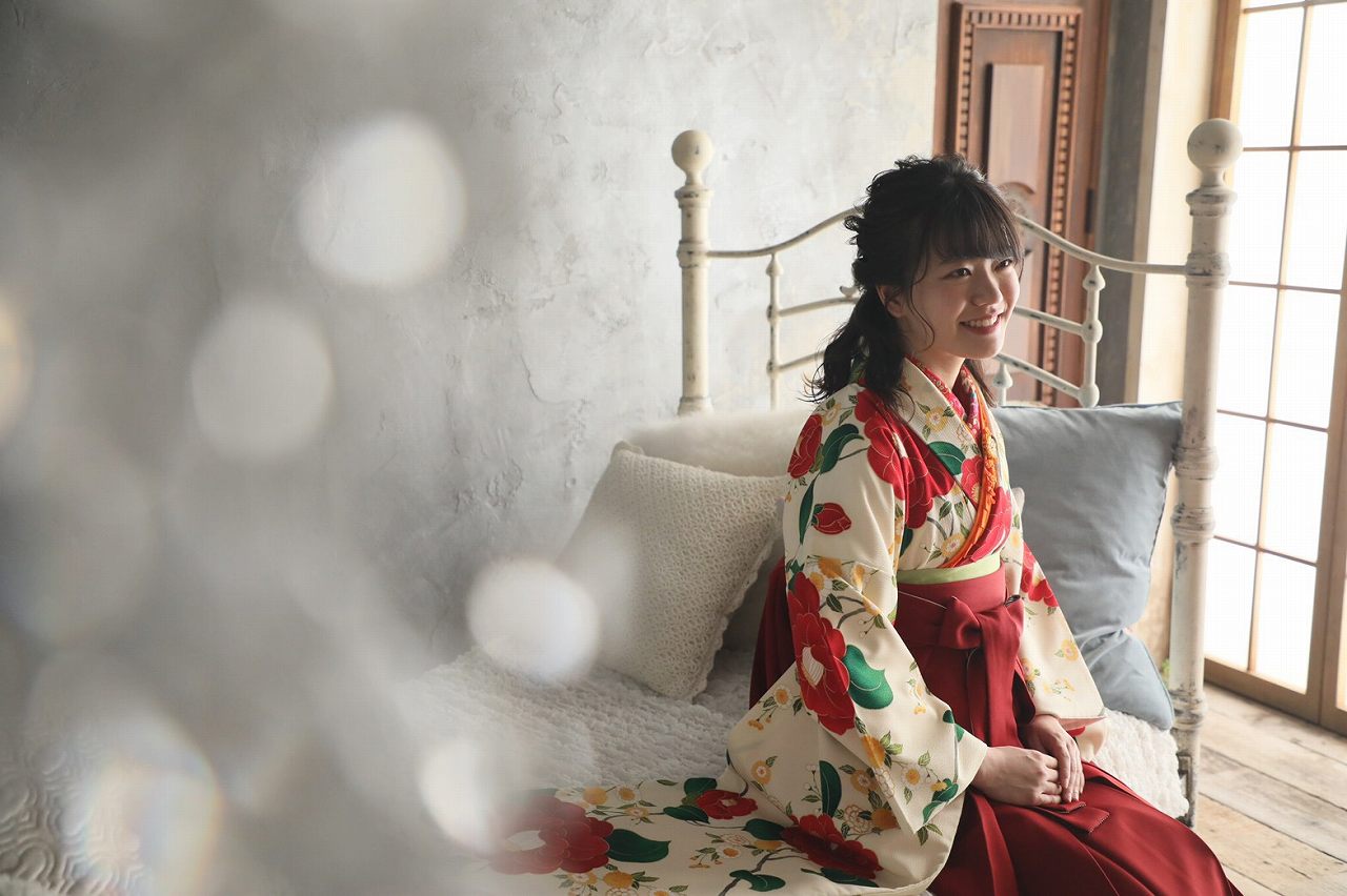 袴はかわいくて色合いもばっちりでした。