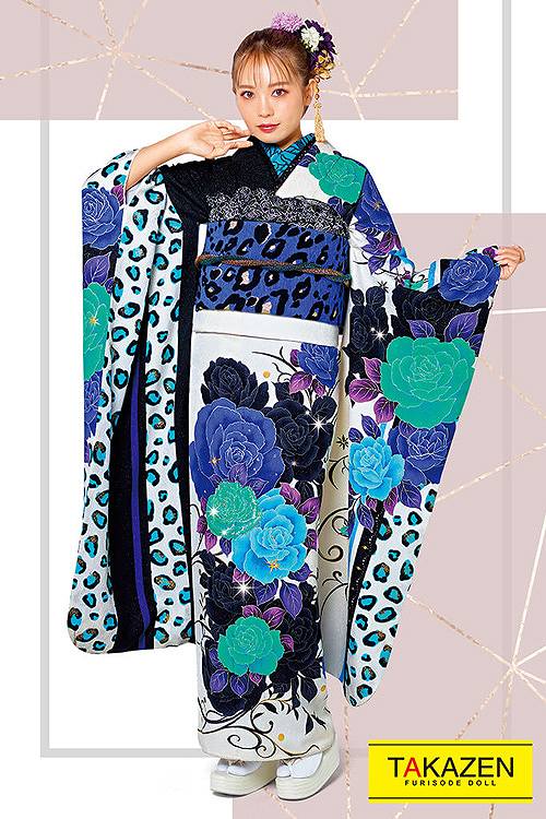 ヒョウ柄振袖青