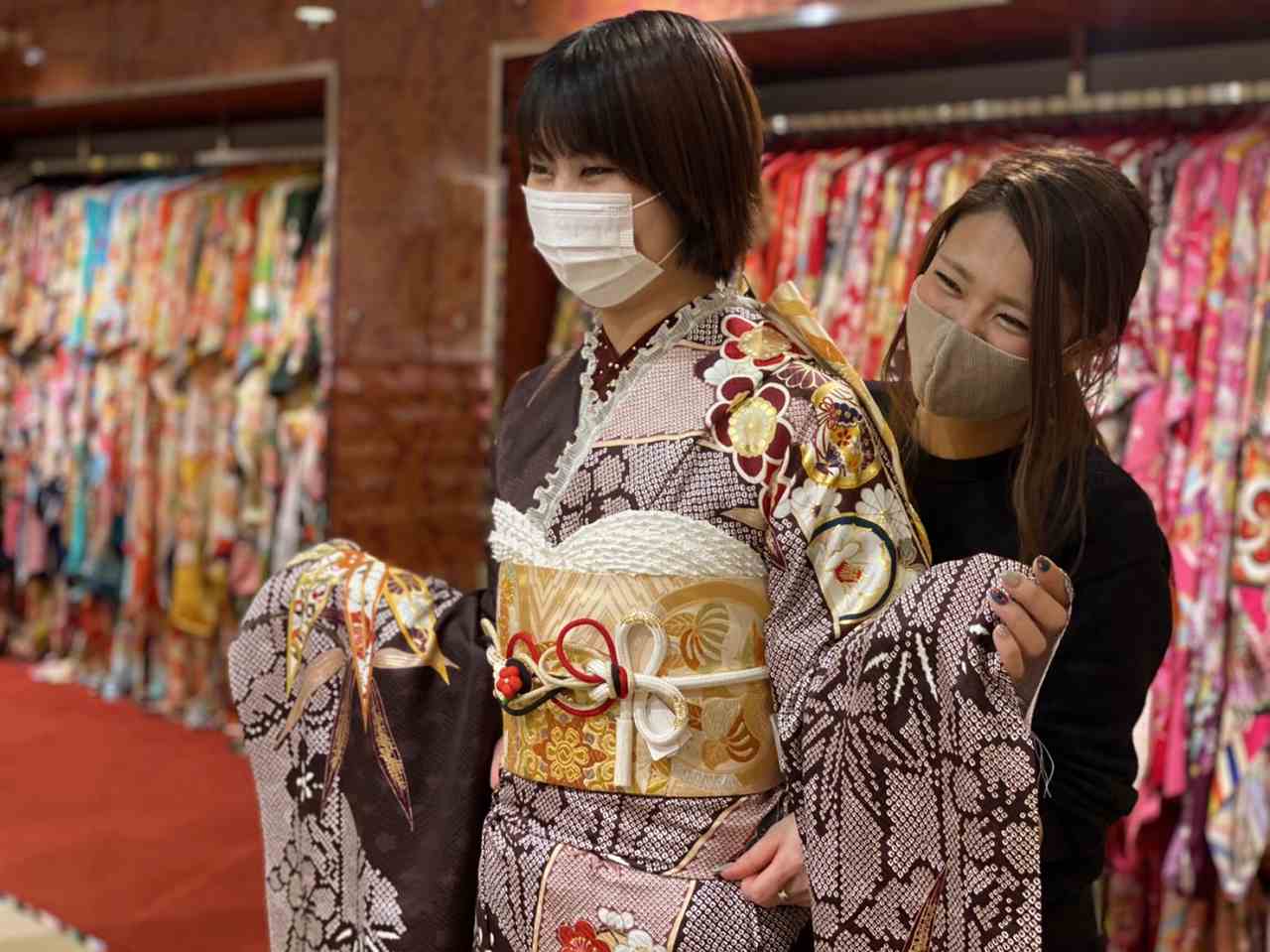 振袖のコーディネート講習をしました💕