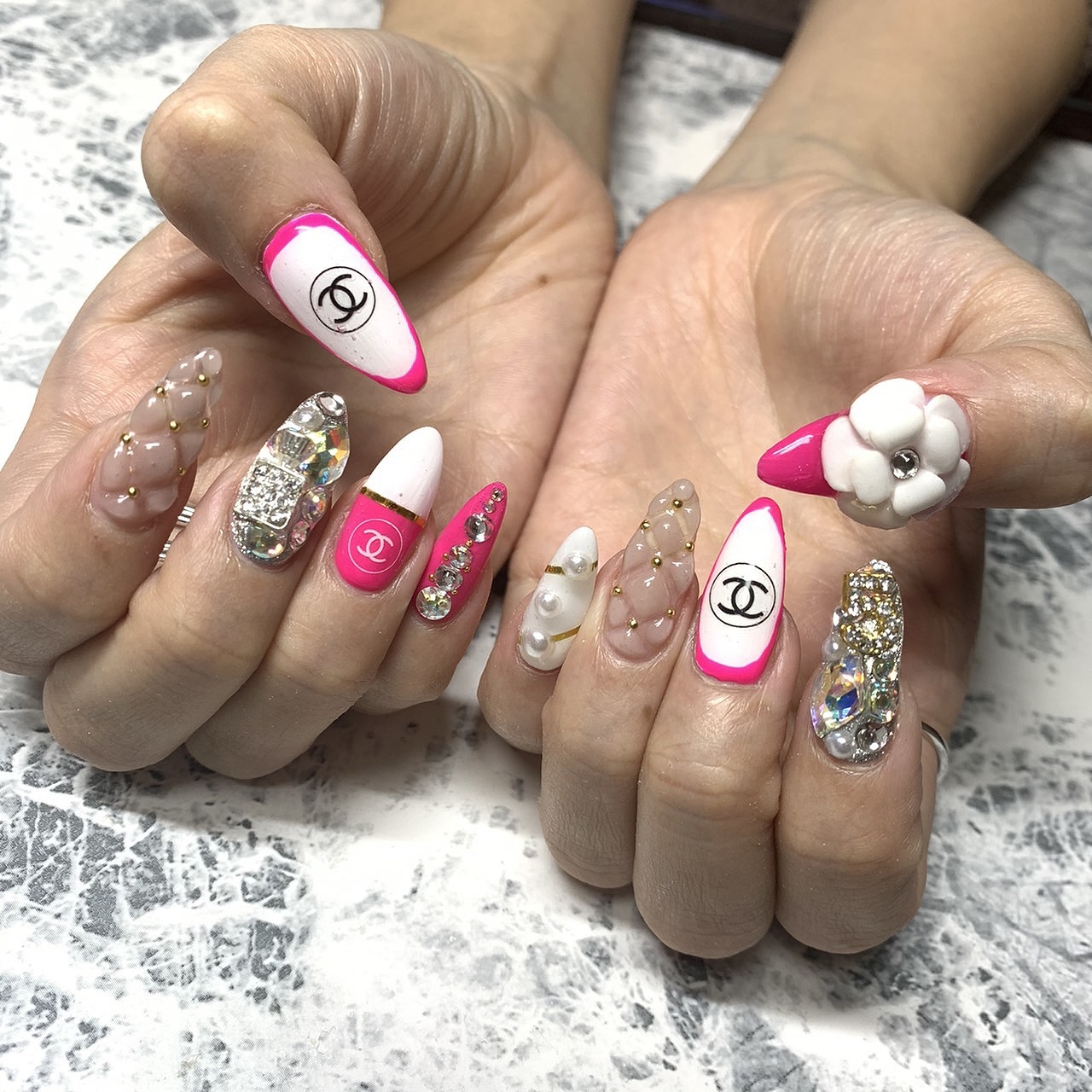 成人式ネイル ピンク