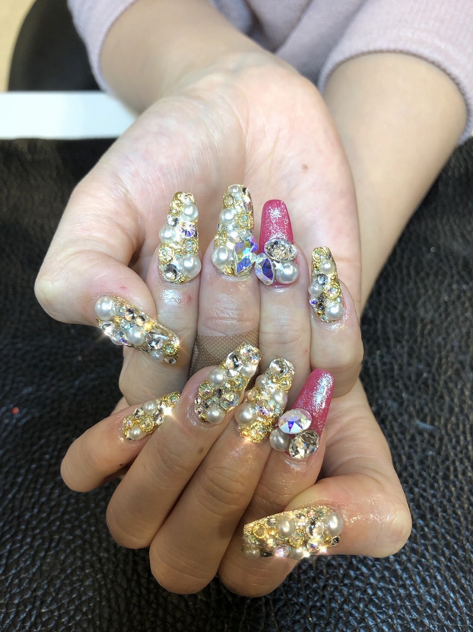 成人式ネイル キラキラ