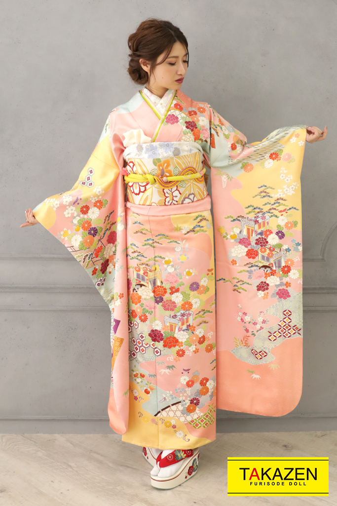 高級 振袖 ピンク 豪華