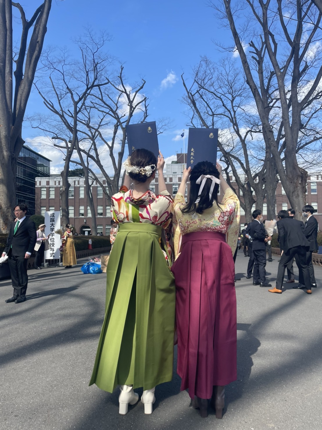 かわいい袴を着れて嬉しかったです🙈💖