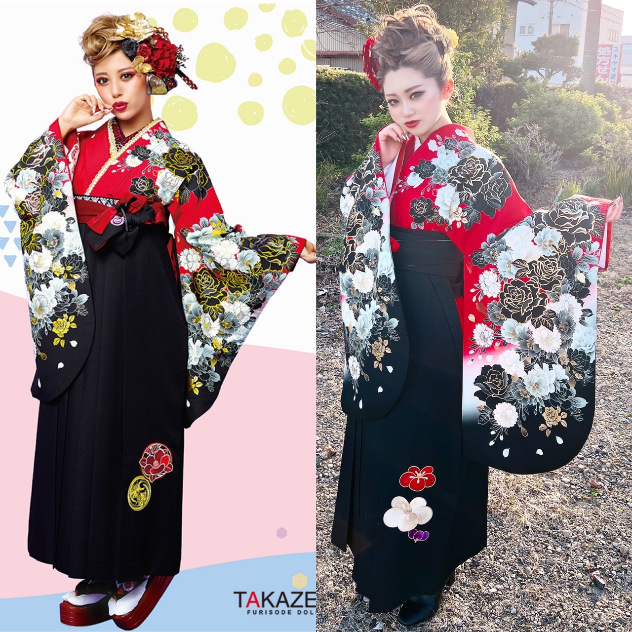 大好きな華ちゃんが着ていた袴を着てとても幸せでした🙈✨