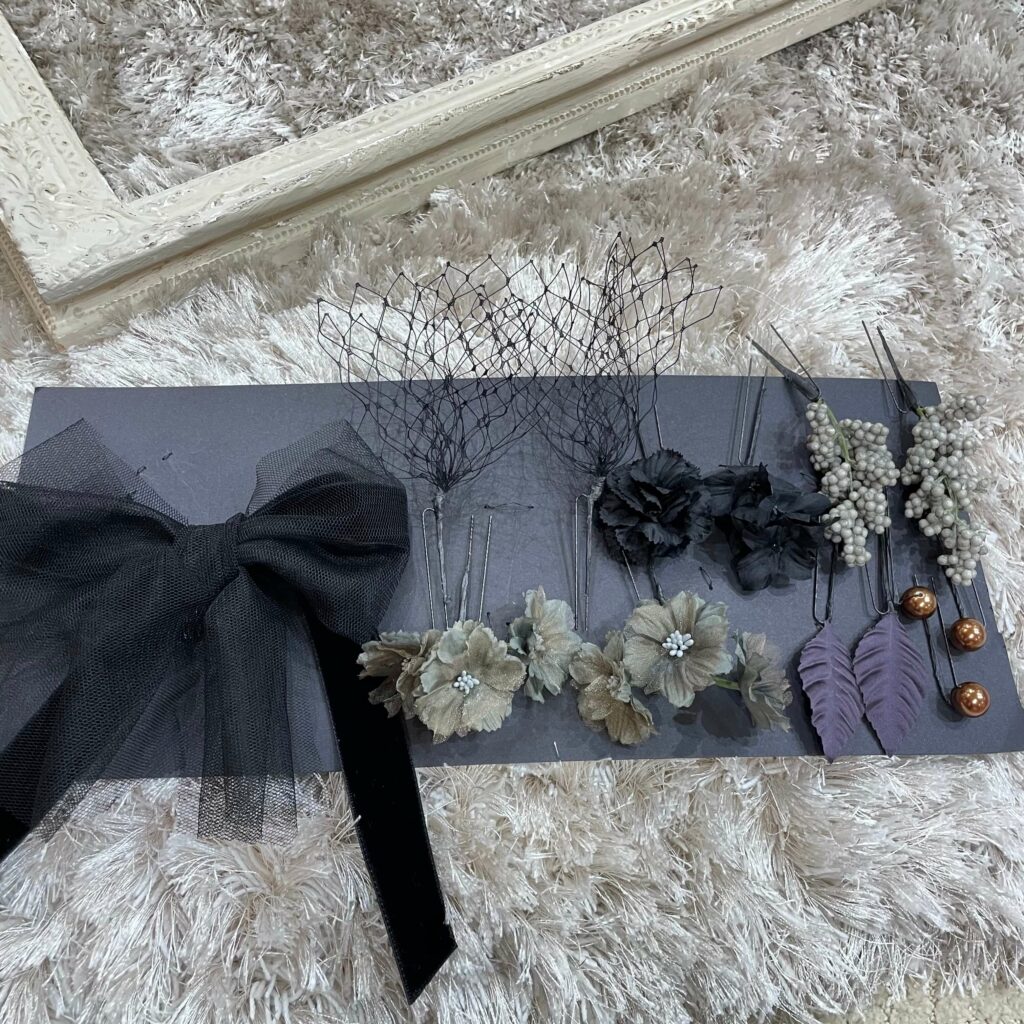 成人式 髪飾り 購入 可愛い リボン 今どき くすみカラー