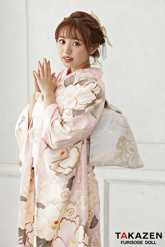 振袖 くすみ系 ワントーンコーデ 華やか 古典柄