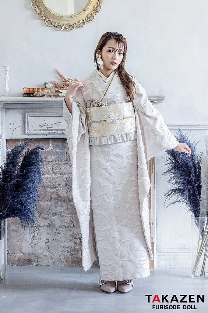 振袖 ネットレンタル 白 ヴィンテージ 上品