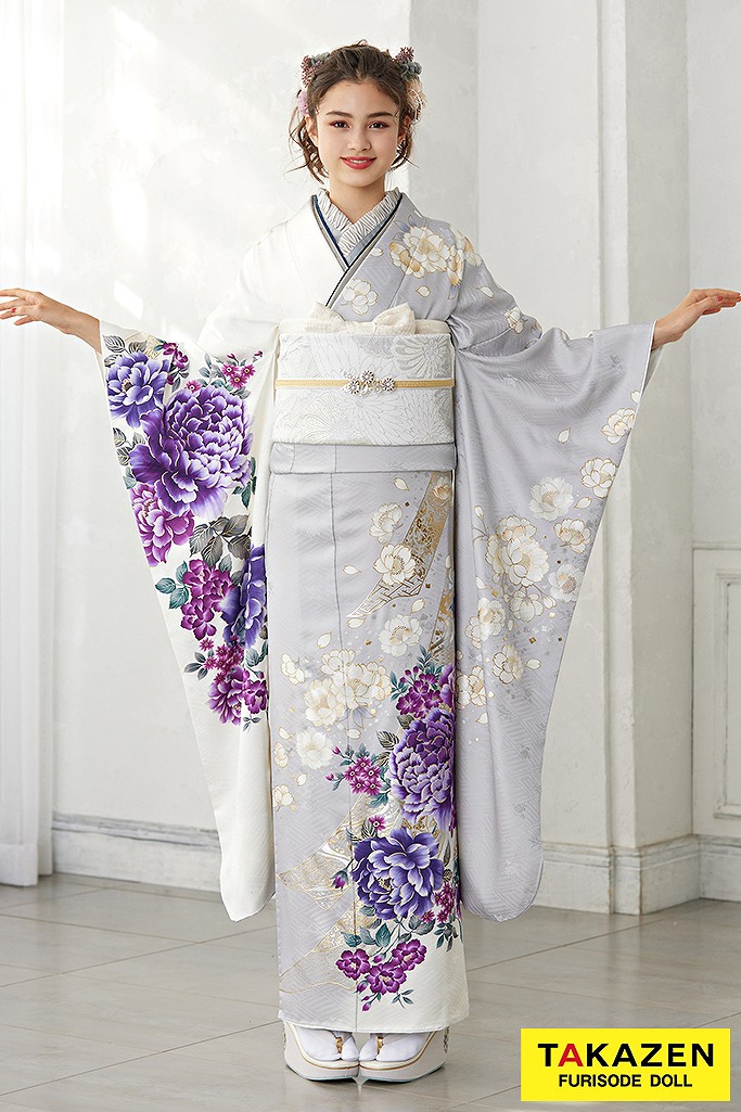 振袖ネットレンタル くすみカラー 可愛い