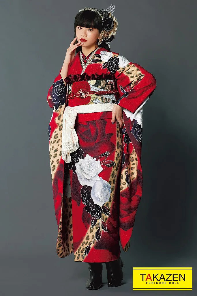 振袖 ネットレンタル 派手 セール 赤
