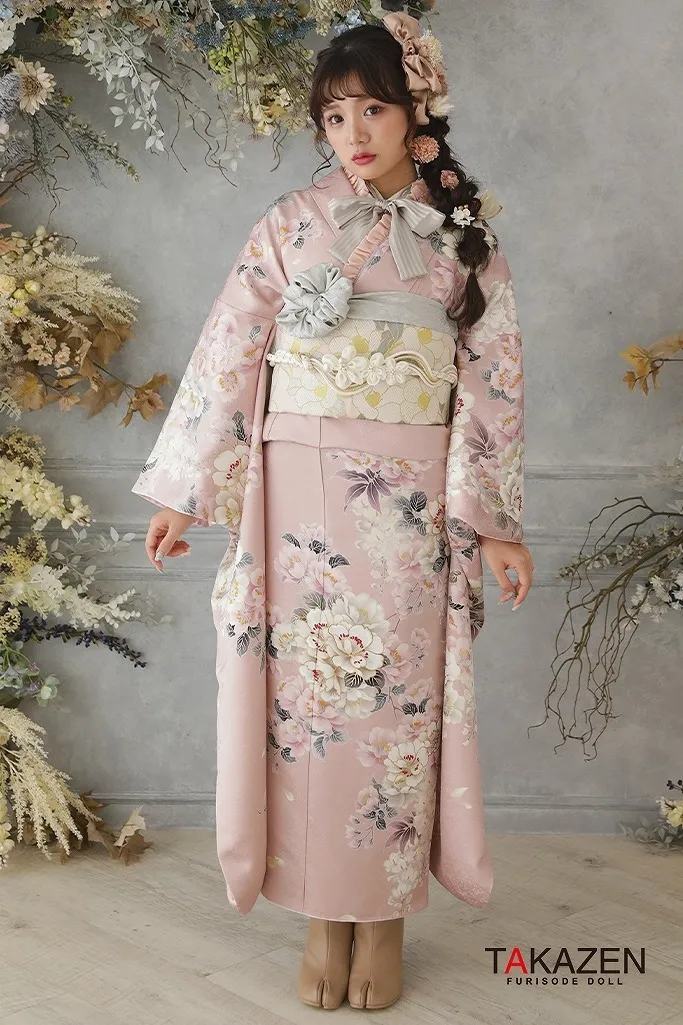 甘くてかわいいピンク振袖ネットレンタル ガーリー