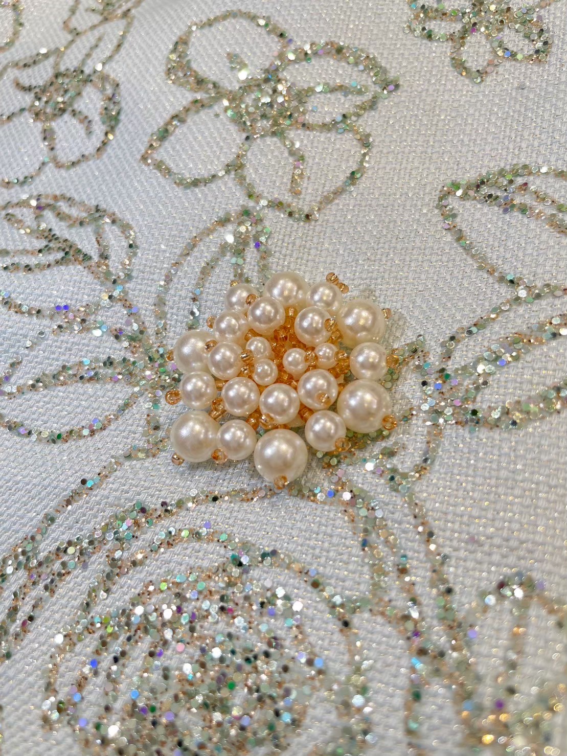 オリジナル 振袖 グリッター キラキラ 可愛い リボン 水色