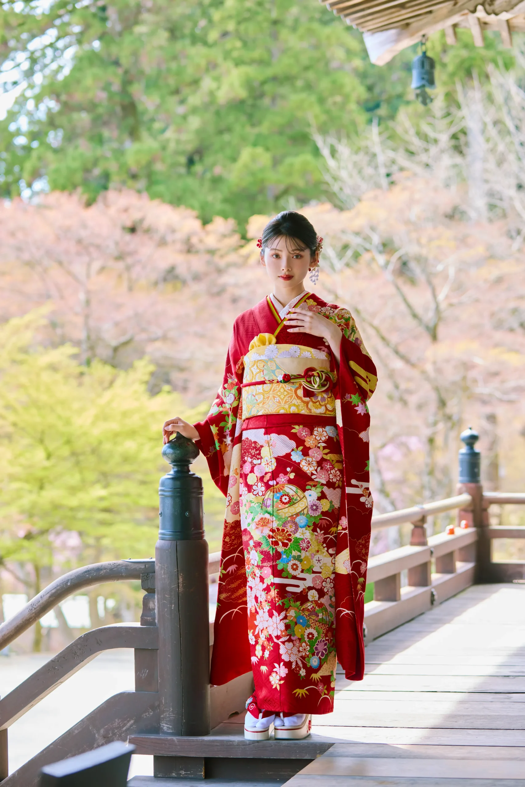 成人式　振袖　ネットレンタル　赤　古典　高級感