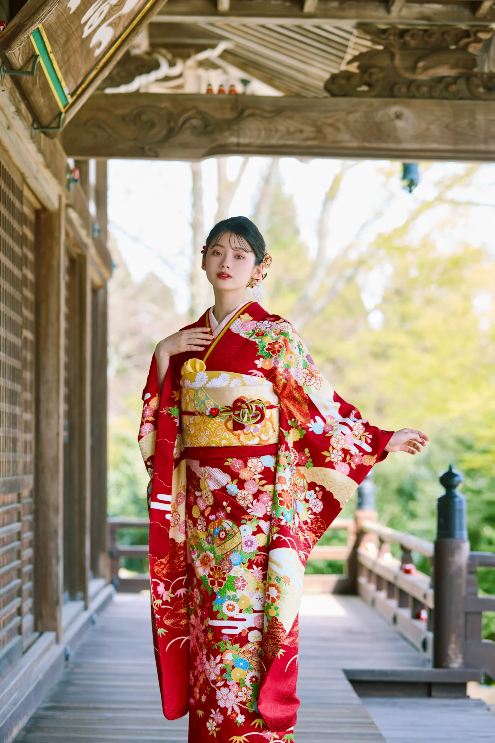 成人式　振袖　ネットレンタル　プレミアム古典　赤　南琴奈　かわいい