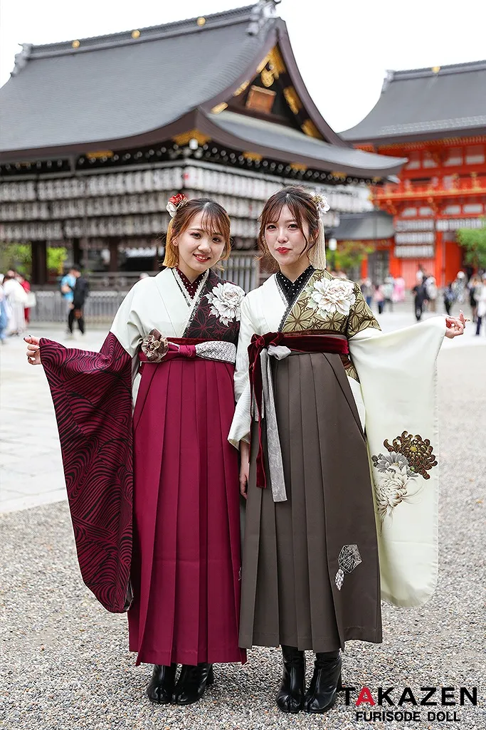 袴　ネットレンタル　振袖袴　卒業式　えんじ　ブラウン