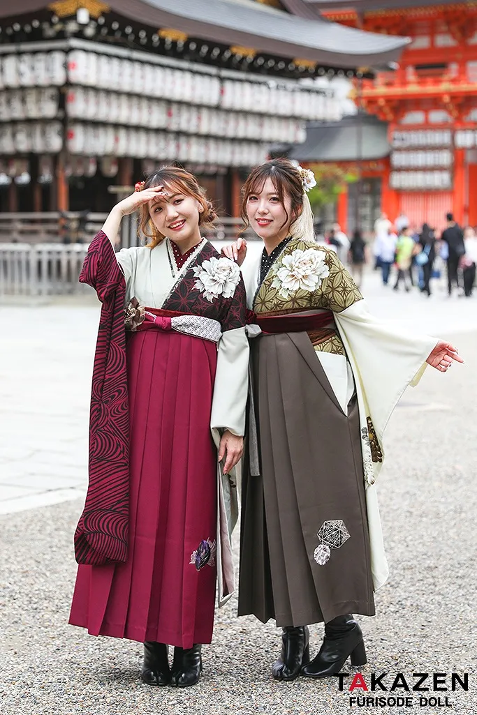 袴　ネットレンタル　振袖袴　卒業式　えんじ　ブラウン