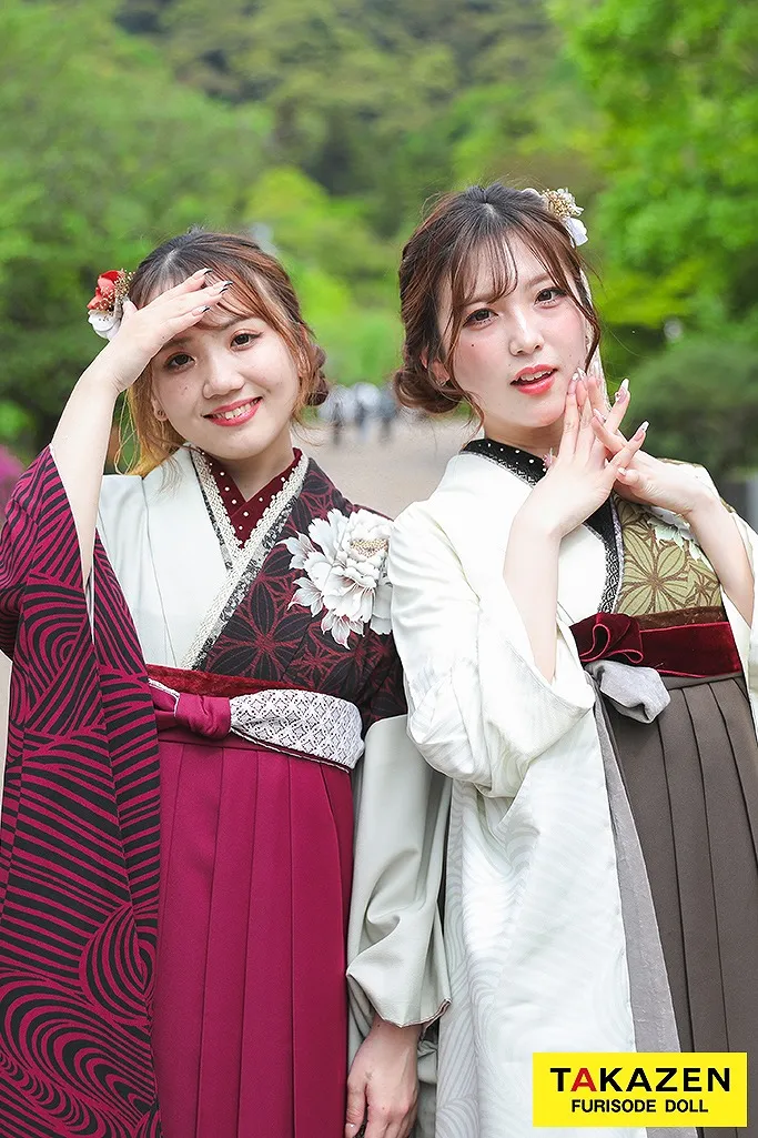 袴　ネットレンタル　振袖袴　卒業式　えんじ　ブラウン