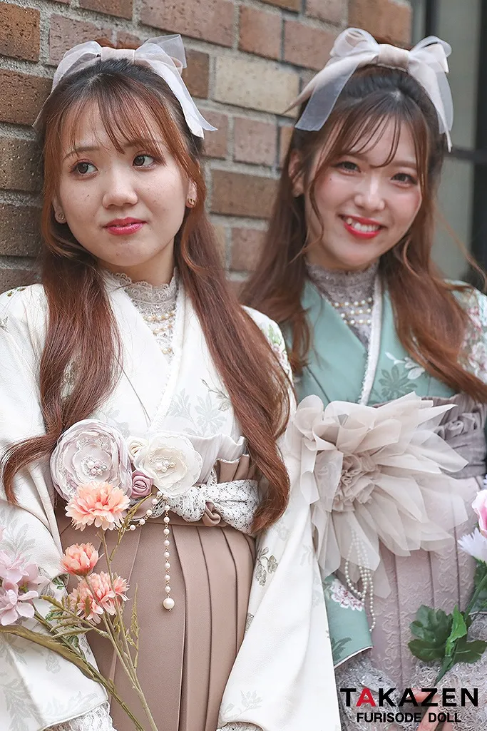 袴　ネットレンタル　振袖袴　卒業式　くすみカラー　