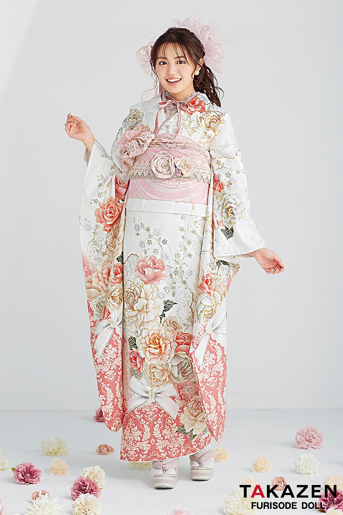 成人式振袖レンタル　コスメカラー　ネットレンタル　可愛い振袖　ヘップバーン　ピンク