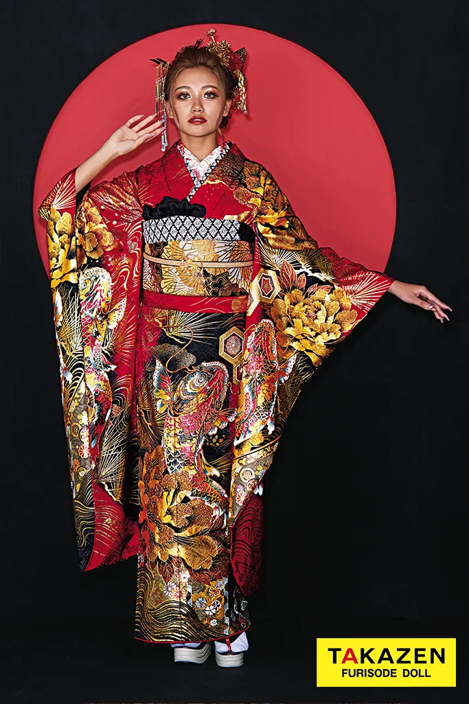 振袖　ネットレンタル　かっこいい　鯉柄