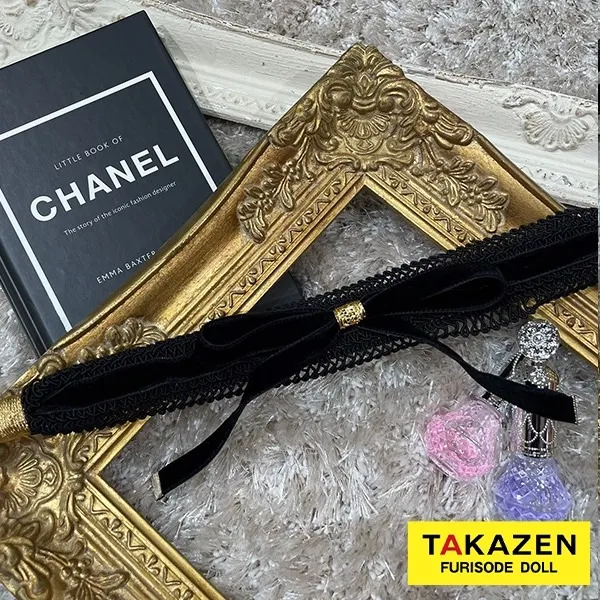 成人式　振袖　ネットレンタル　髪飾り　チョーカー　ベロア　リボン