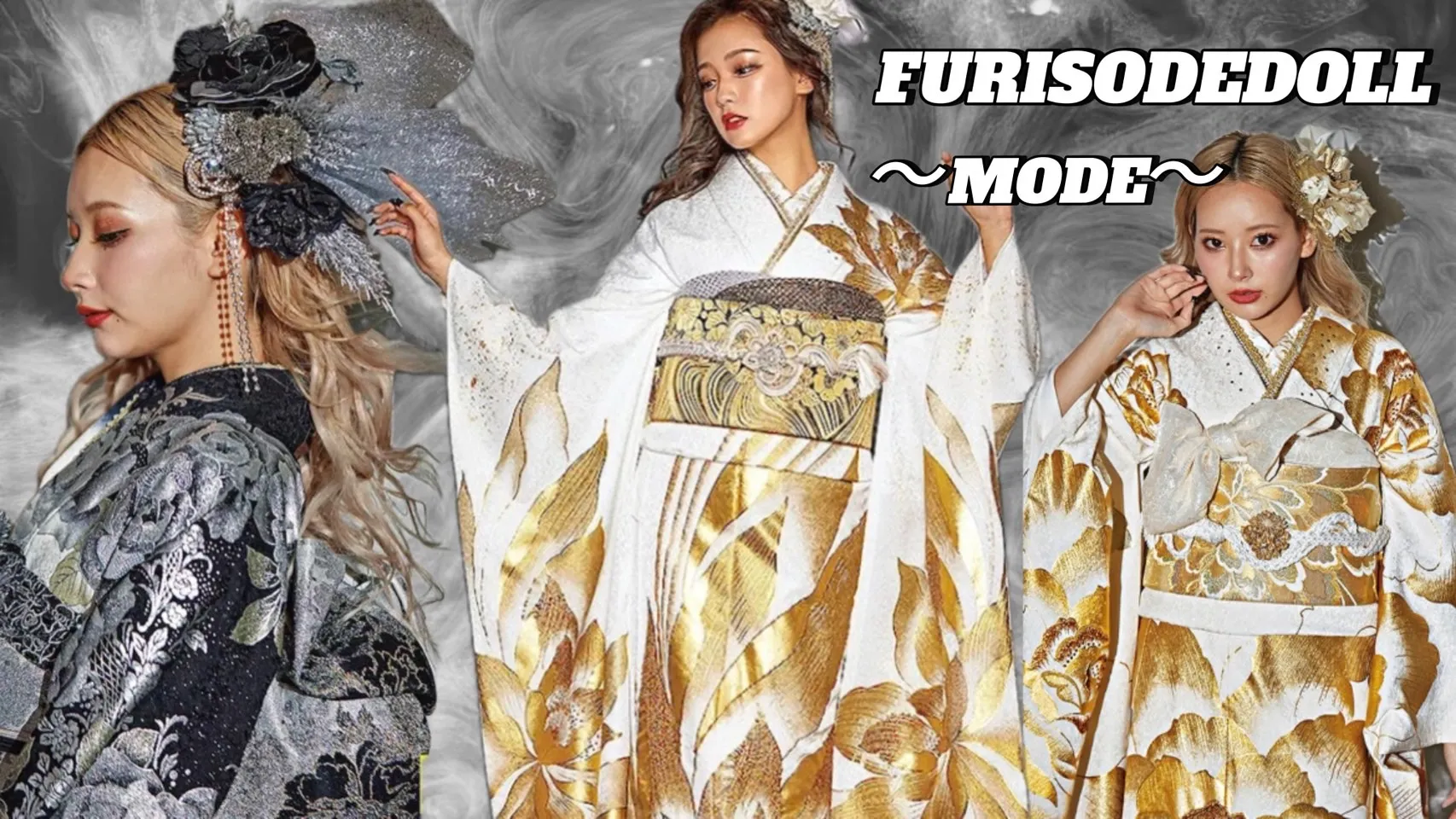 人気のモード系振袖のご紹介✨💜～オリジナル髪飾り～