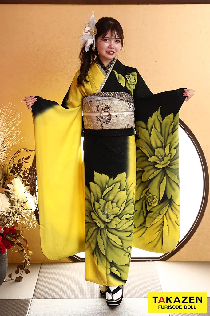 成人式 振袖ネットレンタル 安カワ モード系 シンプル