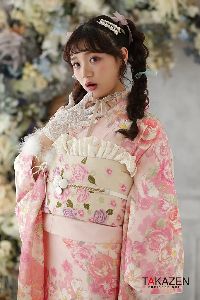 成人式　レンタル　振袖　可愛い　今どき　淡い色　キュート　ガーリー