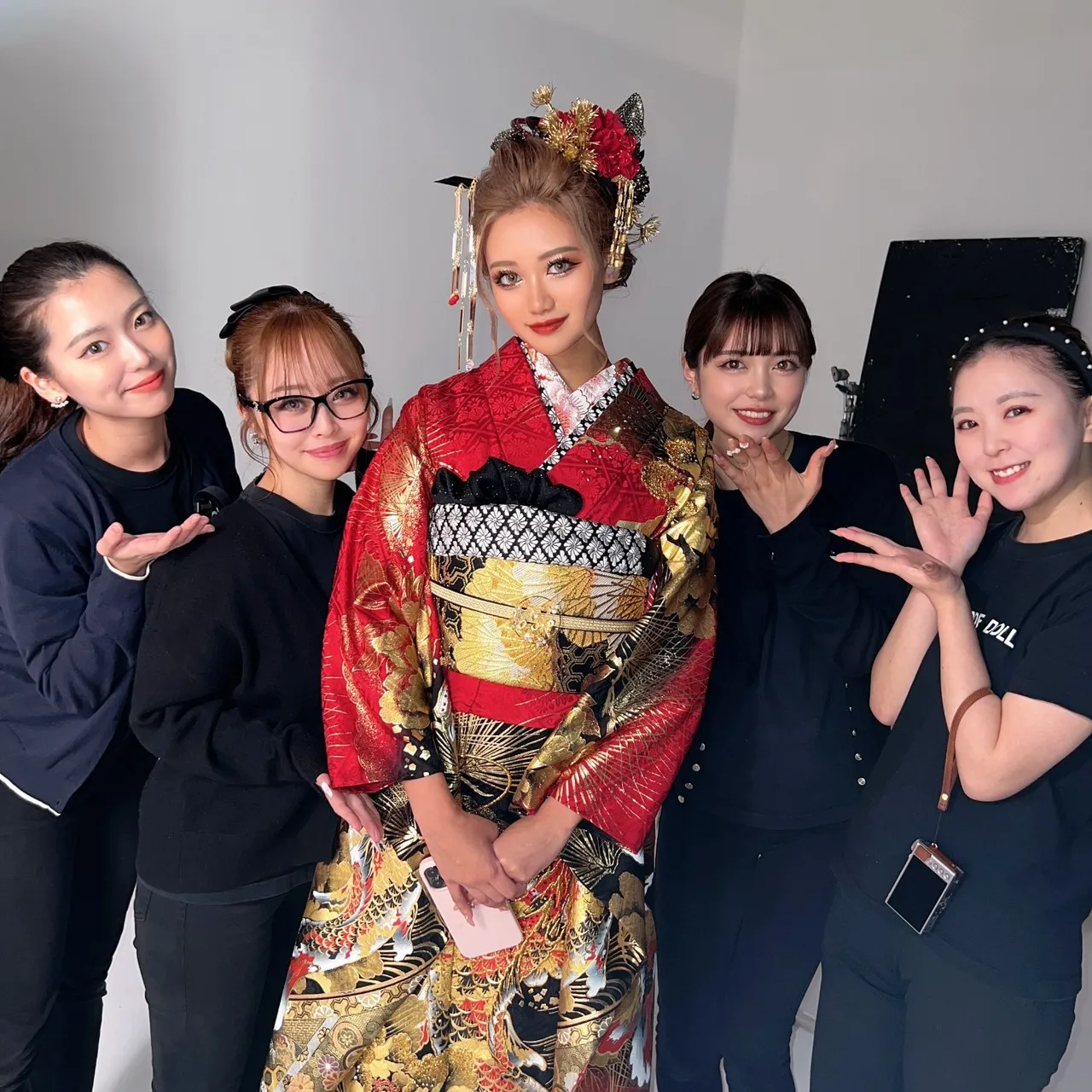 成人式　レンタル　振袖　キラキラ　派手　ジャパンモード　オフショット　中村りおん