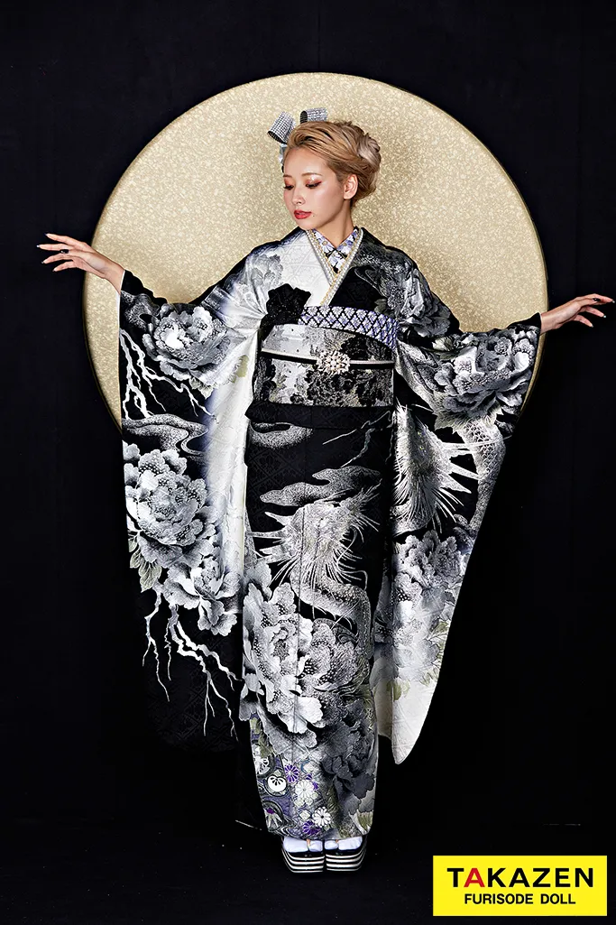 成人式　レンタル　振袖　可愛い　綺麗　高級振袖　キラキラ　シルバー　派手　ギャル