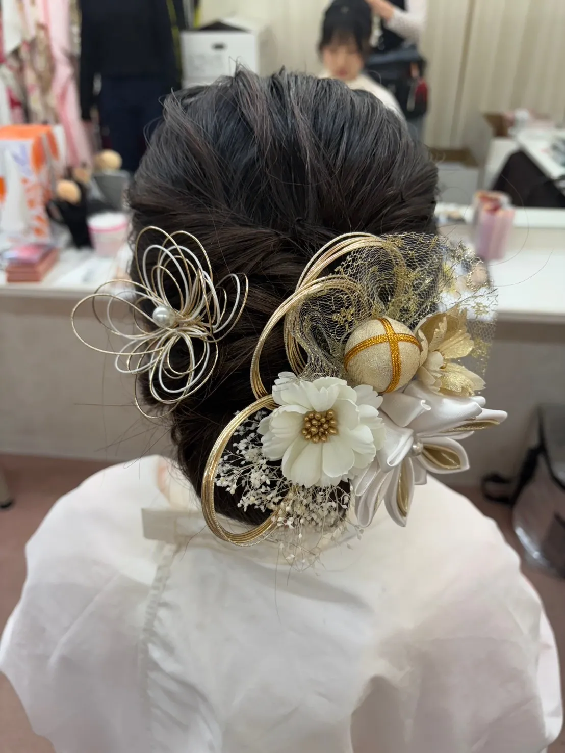 成人式　レンタル　振袖　前撮り　ヘアアレンジ　ヘアアクセサリー