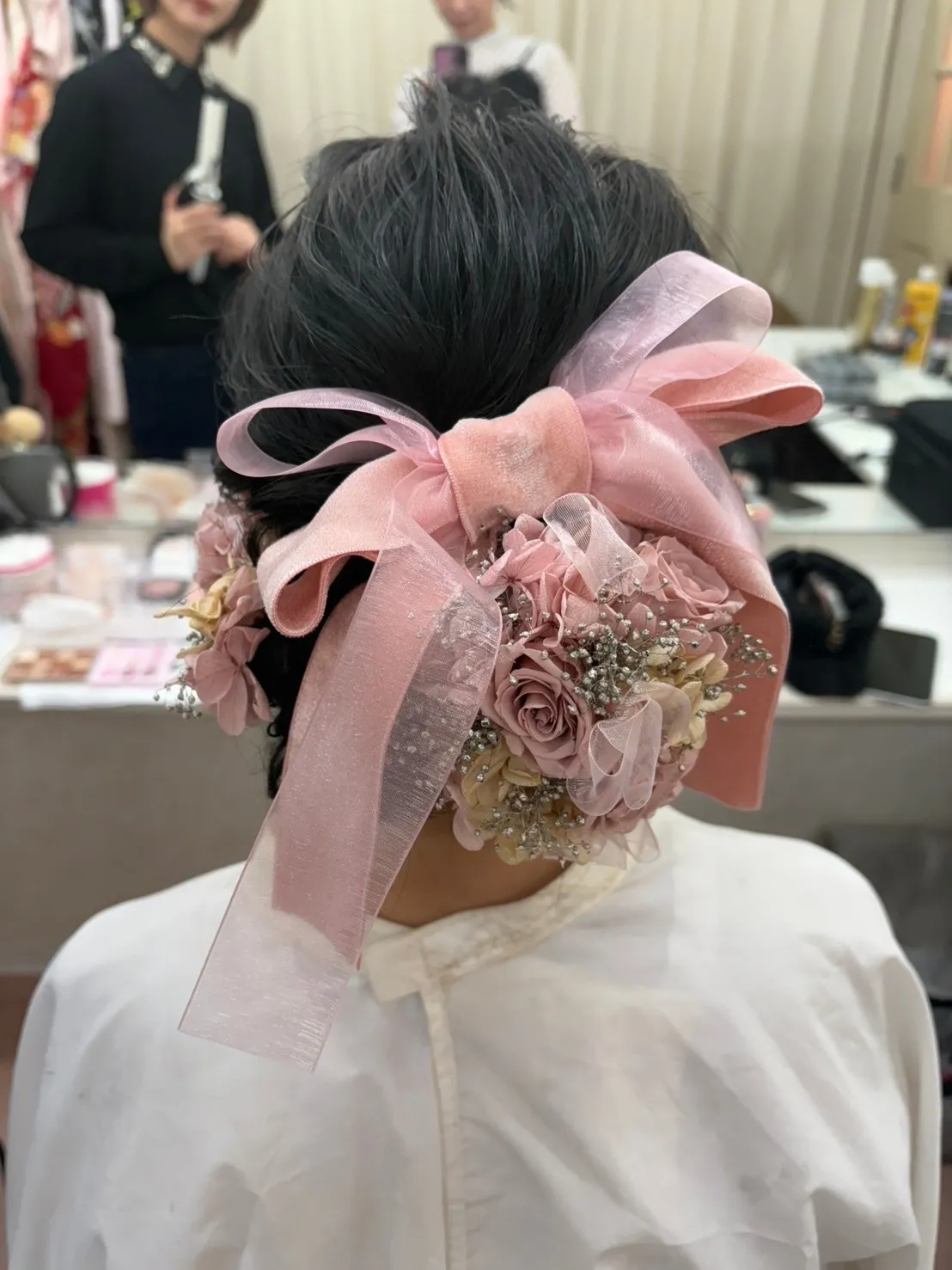 成人式　レンタル　振袖　前撮り　ヘアアレンジ　ヘアアクセサリー