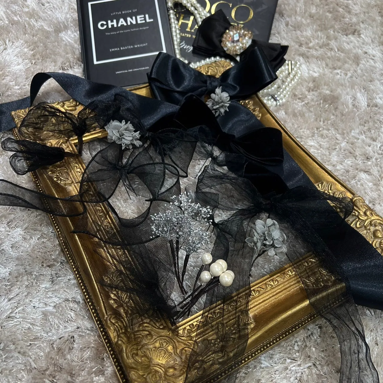 髪飾り　ゆるふわ　かわいい　ドライフラワー　通販可　リボン